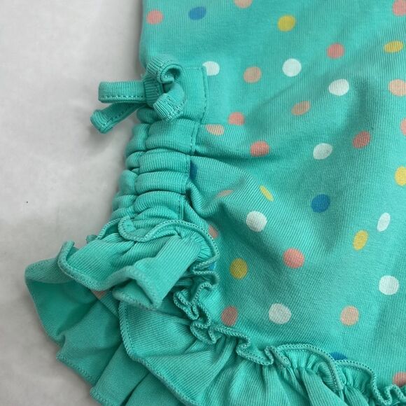 Matilda Jane lime green polka dot cinched and ruffled shorts size 6 NWOT - Picture 3 of 9